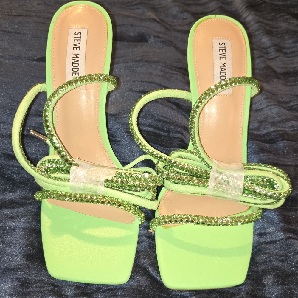 Steve Madden Neon Green Strappy Heels